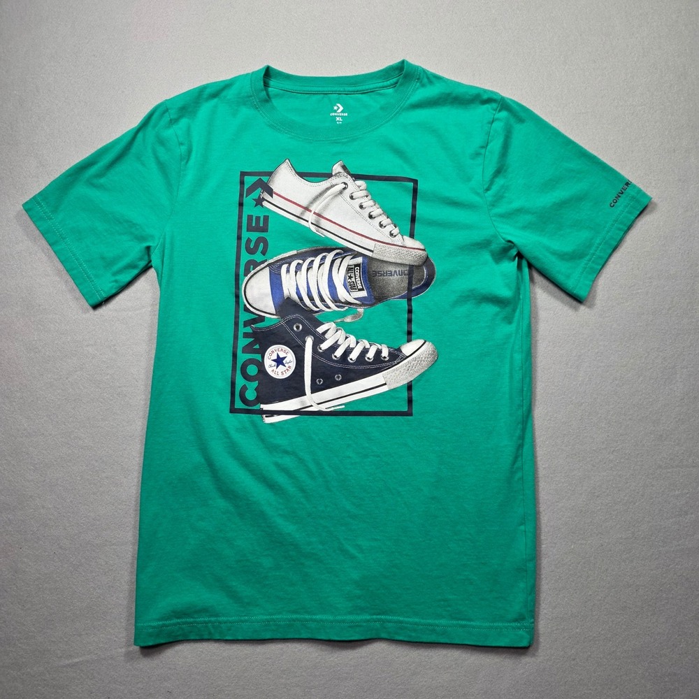 Converse Green Sneaker Tee - Youth XL 13-15
